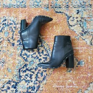 ALDO Faux Snakeskin Heeled Boots Black Size 8.5